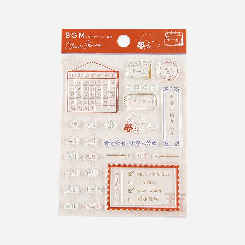 BGM Clear Stamp - Vintage - Schedule - Default Title by Techo Treats Stationery