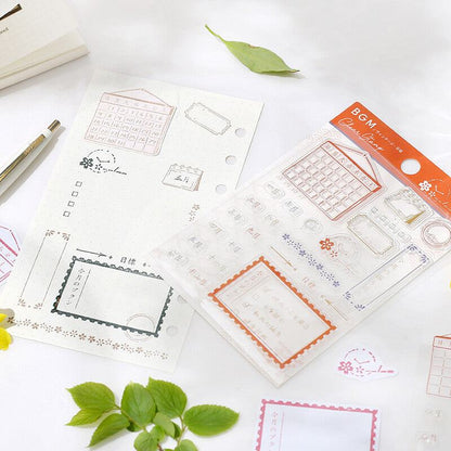 BGM Clear Stamp - Vintage - Schedule - Default Title by Techo Treats Stationery