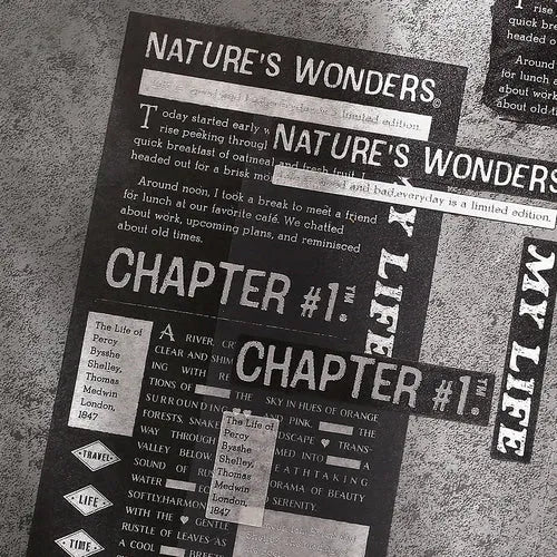 BGM Collage Seal Foil-stamped Planner Sticker - Newspaper - Default Title by Techo Treats Stationery