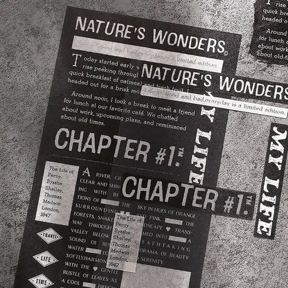 BGM Collage Seal Foil-stamped Planner Sticker - Newspaper - Default Title by Techo Treats Stationery