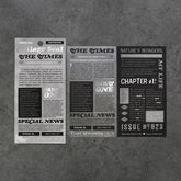 BGM Collage Seal Foil-stamped Planner Sticker - Newspaper - Default Title by Techo Treats Stationery