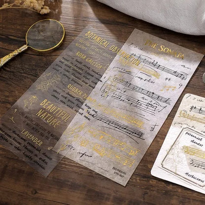 BGM Collage Seal Foil-stamped Planner Sticker - Sketch - Default Title by Techo Treats Stationery