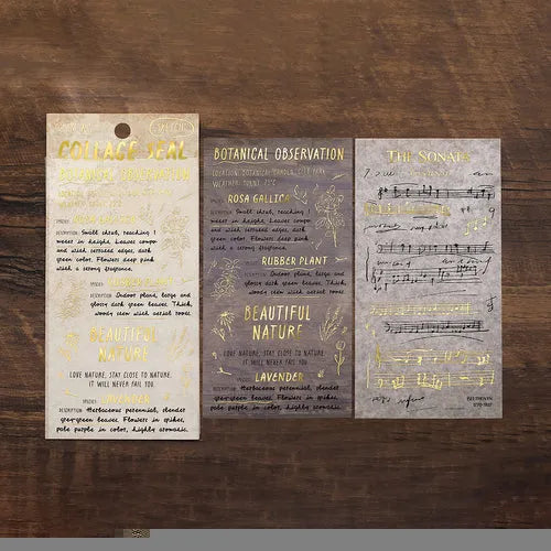 BGM Collage Seal Foil-stamped Planner Sticker - Sketch - Default Title by Techo Treats Stationery