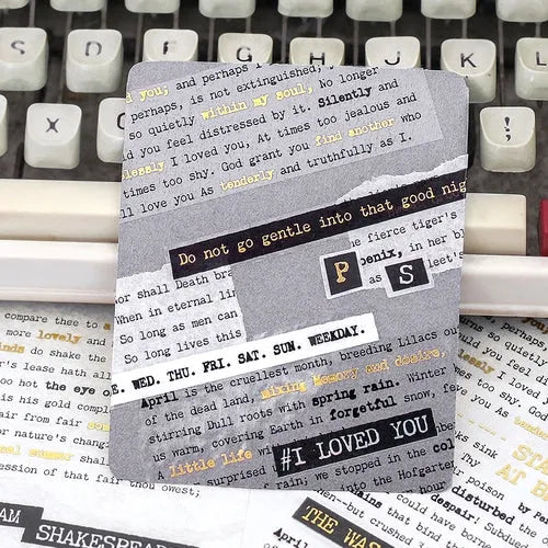 BGM Collage Seal Foil-stamped Planner Sticker - Typewriter - Default Title by Techo Treats Stationery
