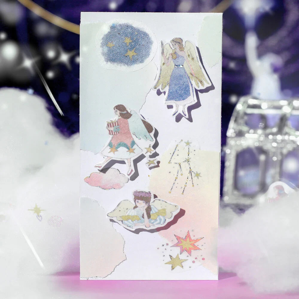 BGM Constellation Girls Foil-stamped Flake Seal - Leo &amp; Virgo &amp; Libra - Default Title by Techo Treats Stationery