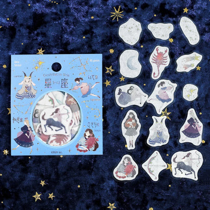 BGM Constellation Girls Foil-stamped Flake Seal - Scorpio, Sagittarius &amp; Capricorn - Default Title by Techo Treats Stationery