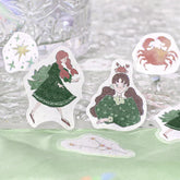 BGM Constellation Girls Foil-stamped Flake Seal - Taurus & Gemini & Crab - Default Title by Techo Treats Stationery
