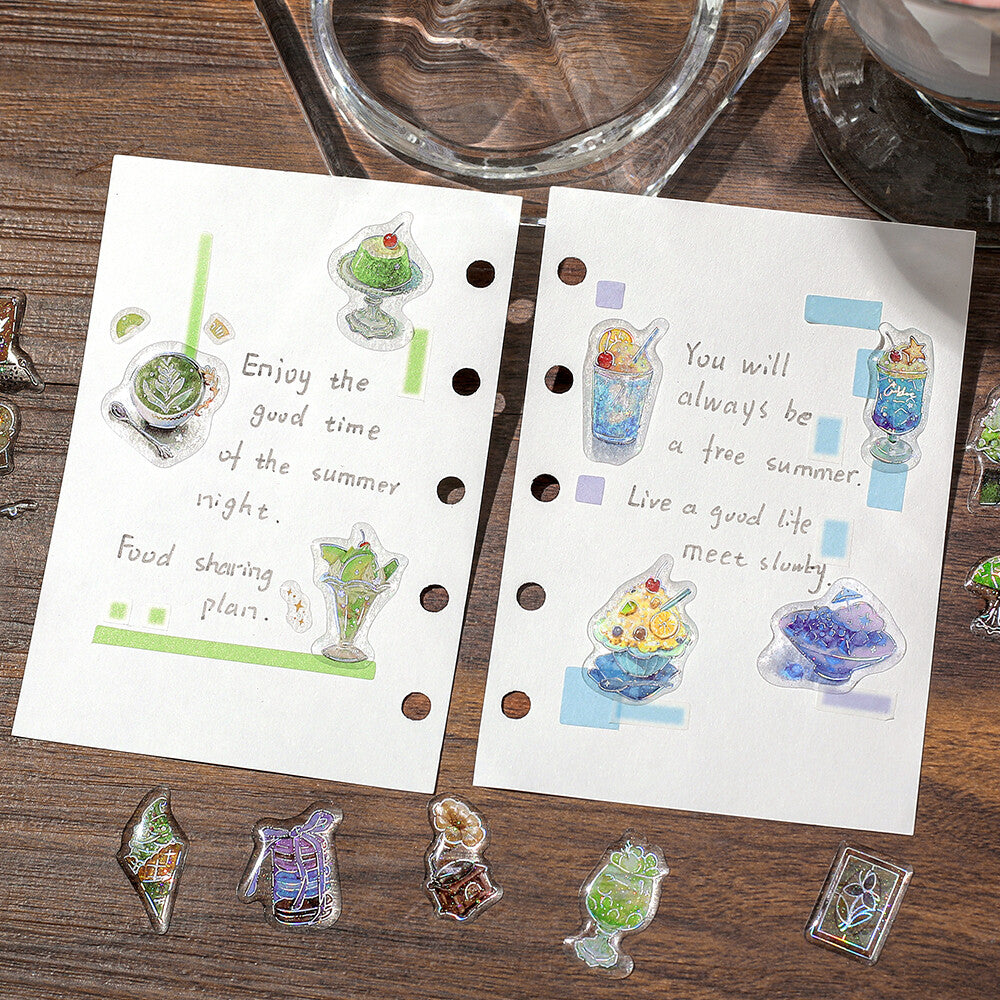 BGM Crystal Seal Epoxy Sticker - Japanese Cafe A La Mode - Default Title by Techo Treats Stationery