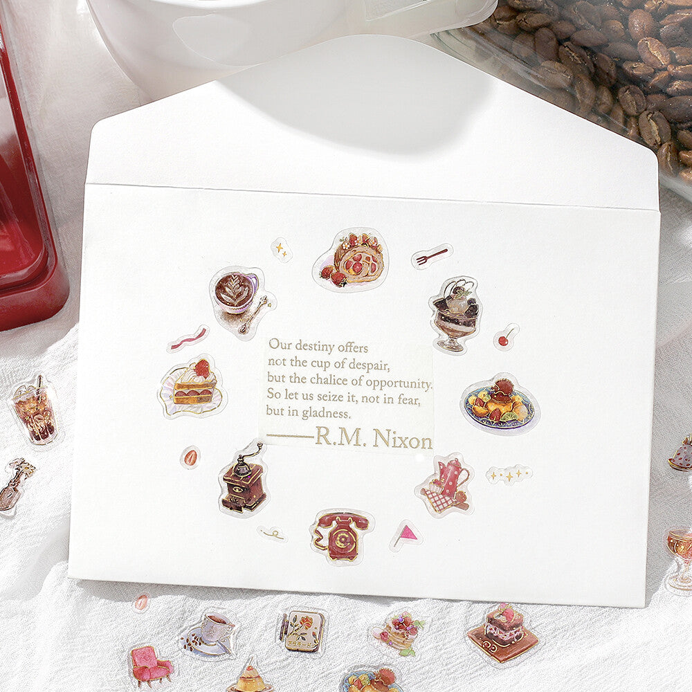 BGM Crystal Seal Epoxy Sticker - Love Cafe A La Mode - Default Title by Techo Treats Stationery