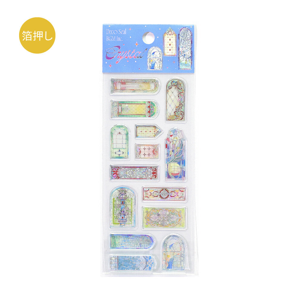 BGM Crystal Seal Epoxy Sticker - Stained Glass - Default Title by Techo Treats Stationery