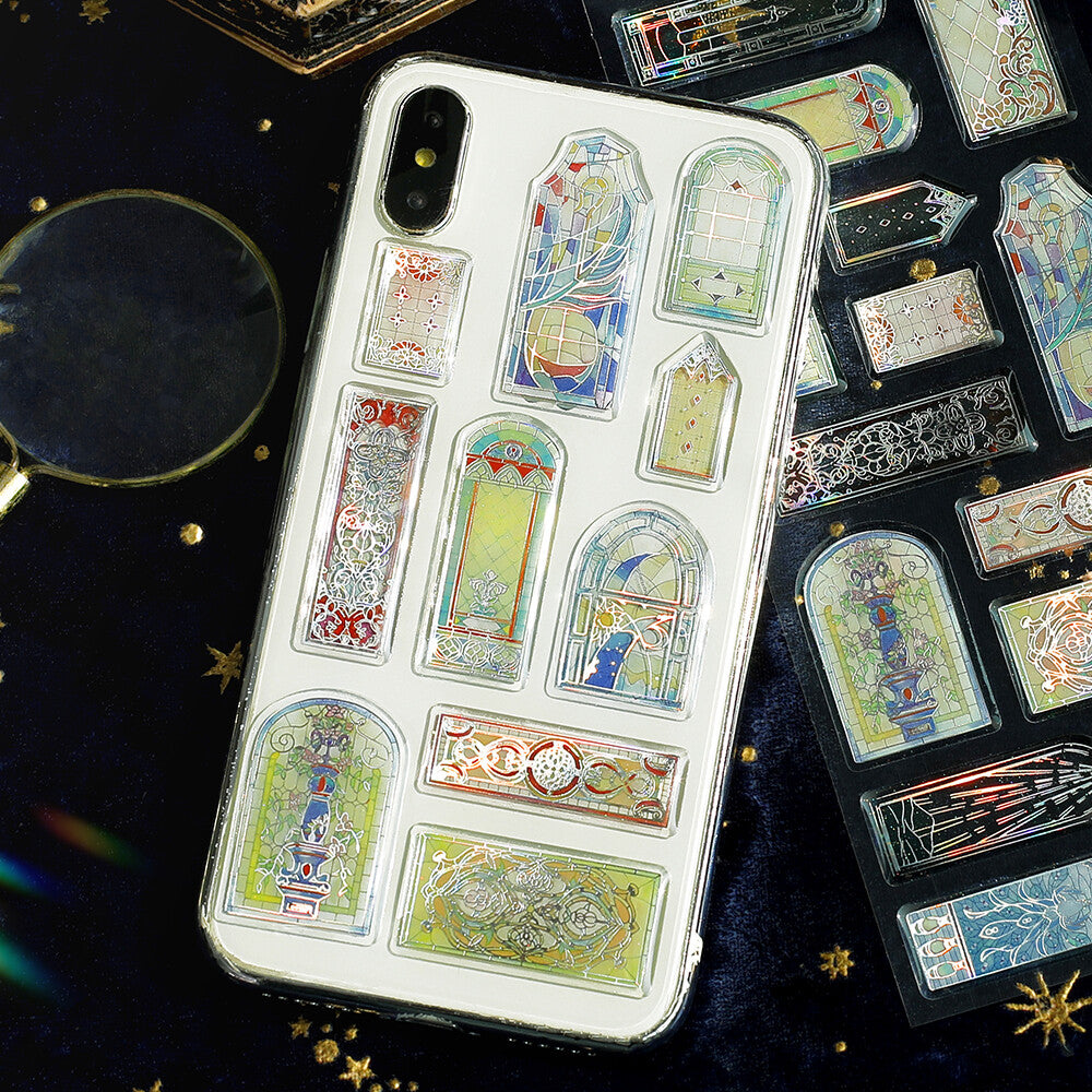 BGM Crystal Seal Epoxy Sticker - Stained Glass - Default Title by Techo Treats Stationery