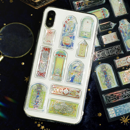 BGM Crystal Seal Epoxy Sticker - Stained Glass - Default Title by Techo Treats Stationery