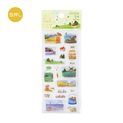 BGM Crystal Seal Epoxy Sticker - Traveling Scenery - Default Title by Techo Treats Stationery