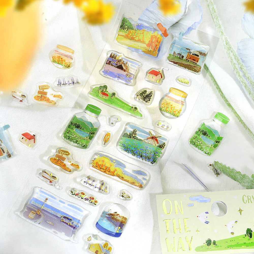 BGM Crystal Seal Epoxy Sticker - Traveling Scenery - Default Title by Techo Treats Stationery