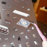 BGM Diorama 2.5D Miniature Room Sticker Vol.1 - Cafe - Default Title by Techo Treats Stationery