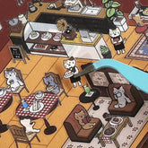 BGM Diorama 2.5D Miniature Room Sticker Vol.1 - Cafe - Default Title by Techo Treats Stationery
