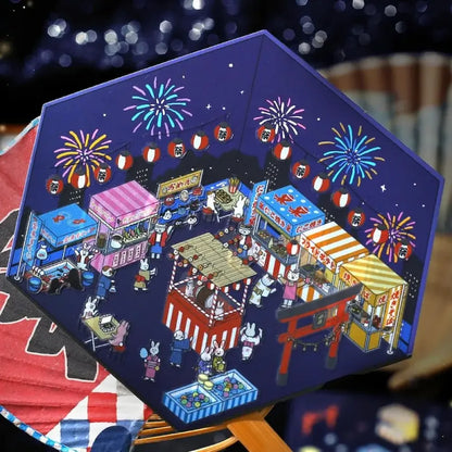 BGM Diorama 2.5D Miniature Room Sticker Vol.1 - Festival - Default Title by Techo Treats Stationery