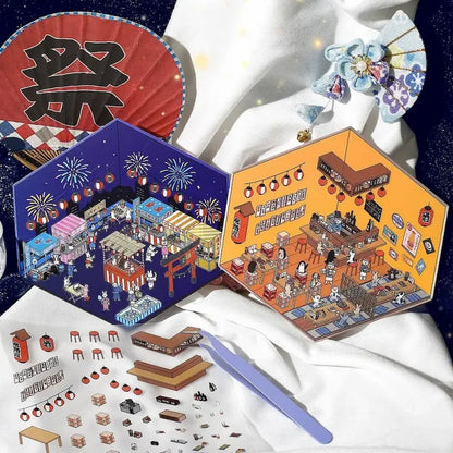 BGM Diorama 2.5D Miniature Room Sticker Vol.1 - Izakaya (Japanese Gastropub) - Default Title by Techo Treats Stationery