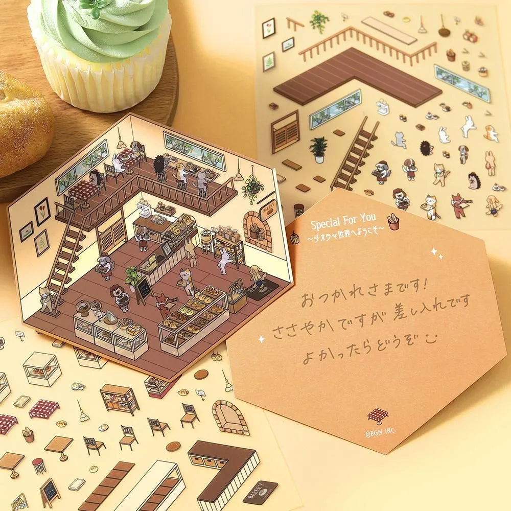 BGM Diorama 2.5D Miniature Room Sticker Vol.2 - Bakery