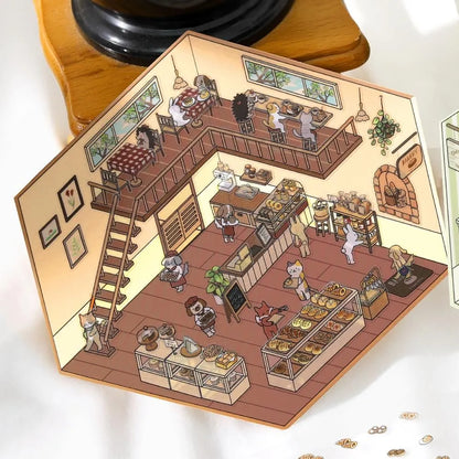 BGM Diorama 2.5D Miniature Room Sticker Vol.2 - Bakery