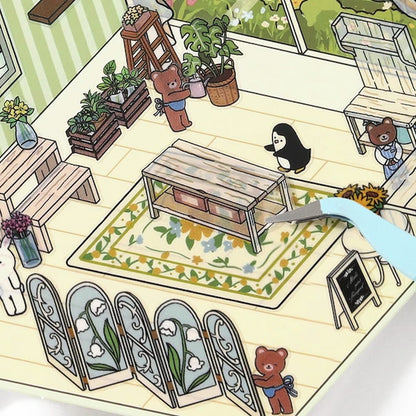 BGM Diorama 2.5D Miniature Room Sticker Vol.2 - Florist