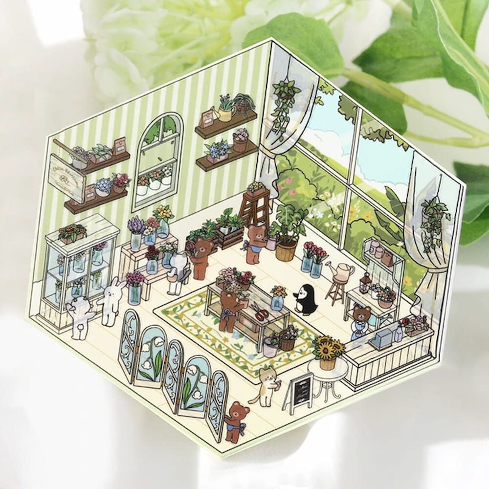 BGM Diorama 2.5D Miniature Room Sticker Vol.2 - Florist