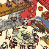 BGM Diorama 2.5D Miniature Room Sticker Vol.3 - Chinese Cuisine - Default Title by Techo Treats Stationery