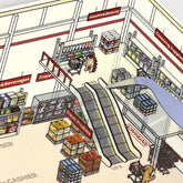 BGM Diorama 2.5D Miniature Room Sticker Vol.3 - Supermarket - Default Title by Techo Treats Stationery