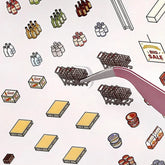 BGM Diorama 2.5D Miniature Room Sticker Vol.3 - Supermarket - Default Title by Techo Treats Stationery