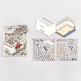 BGM Diorama 2.5D Miniature Room Sticker Vol.3 - Supermarket - Default Title by Techo Treats Stationery