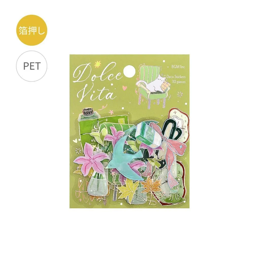 BGM Dolce Vita Foil-stamped Clear Sticker - A Letter of Happiness