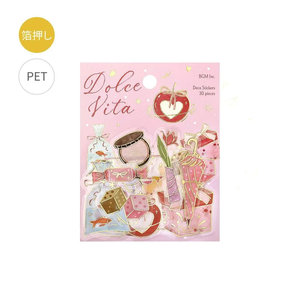 BGM Dolce Vita Foil-stamped Clear Sticker - A Perfect Day for Gifts