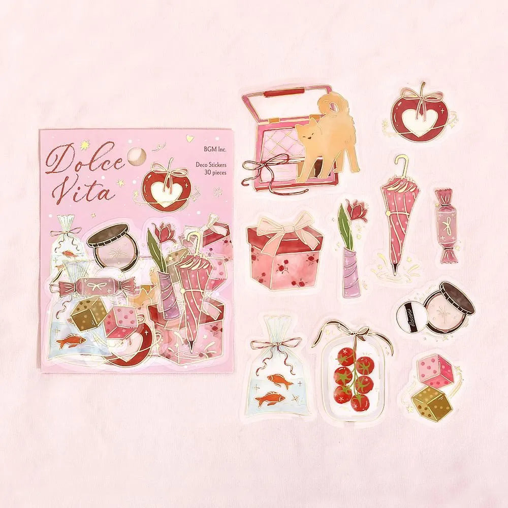 BGM Dolce Vita Foil-stamped Clear Sticker - A Perfect Day for Gifts