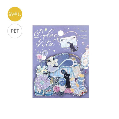 BGM Dolce Vita Foil-stamped Clear Sticker - Fragments of Daily Life