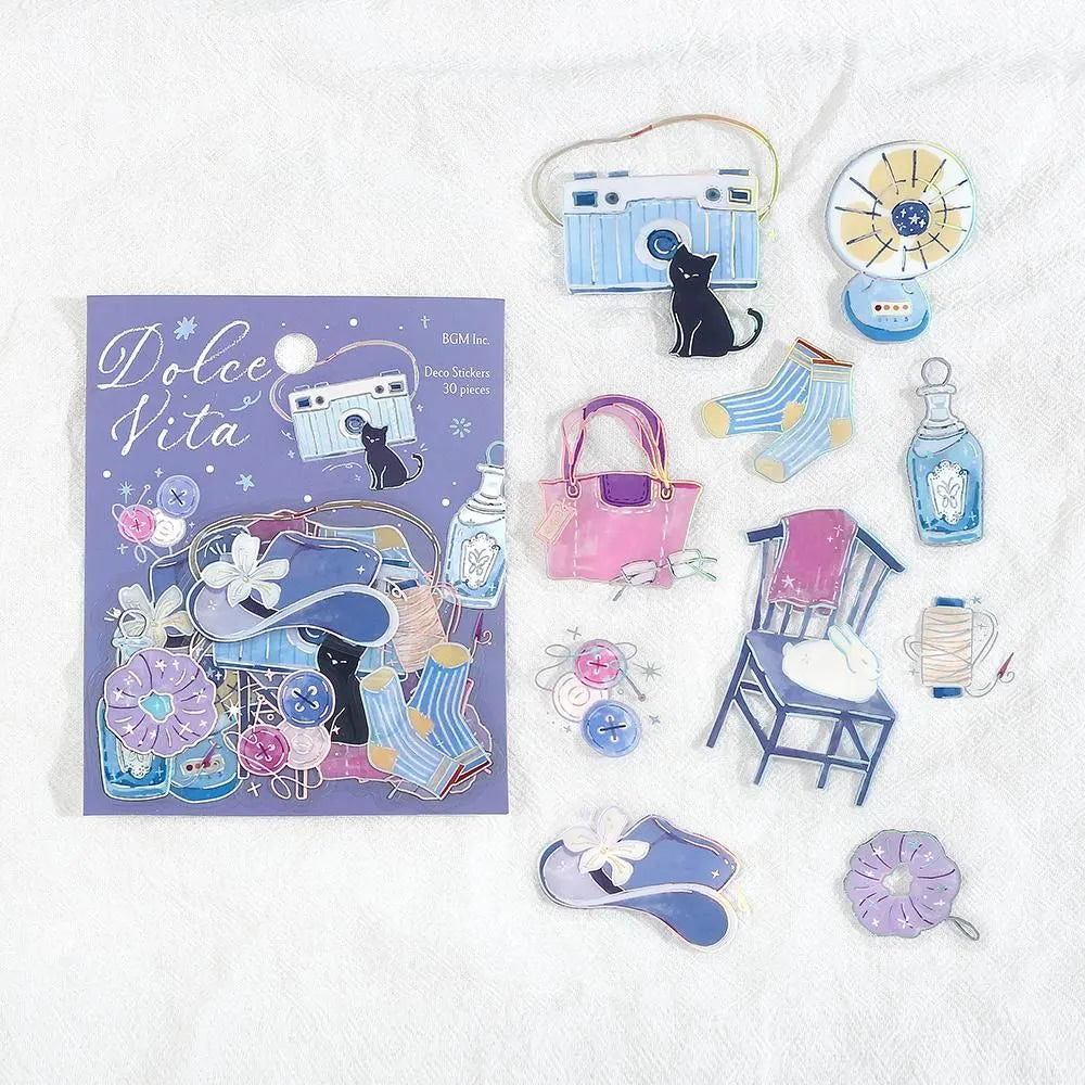 BGM Dolce Vita Foil-stamped Clear Sticker - Fragments of Daily Life