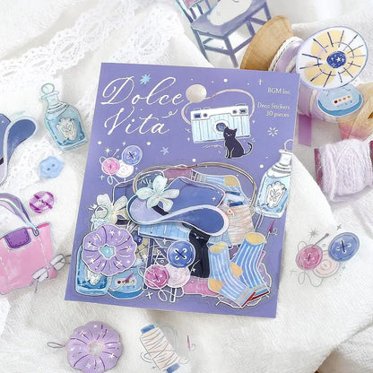 BGM Dolce Vita Foil-stamped Clear Sticker - Fragments of Daily Life