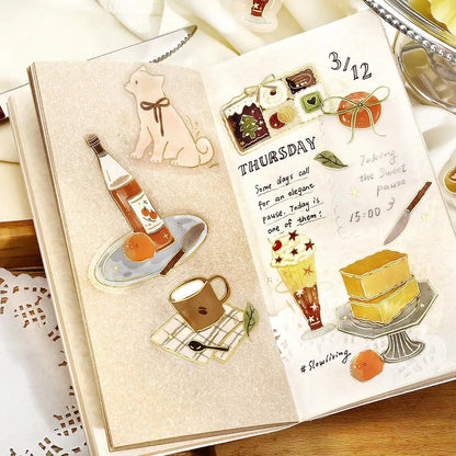 BGM Dolce Vita Foil-stamped Clear Sticker - Sweet Recipes