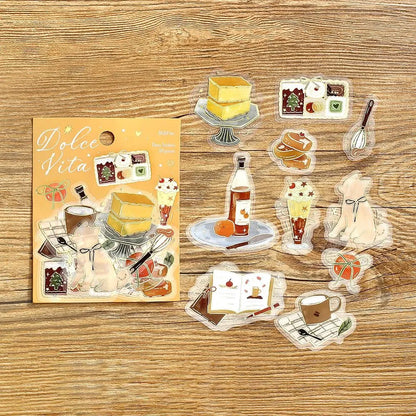 BGM Dolce Vita Foil-stamped Clear Sticker - Sweet Recipes