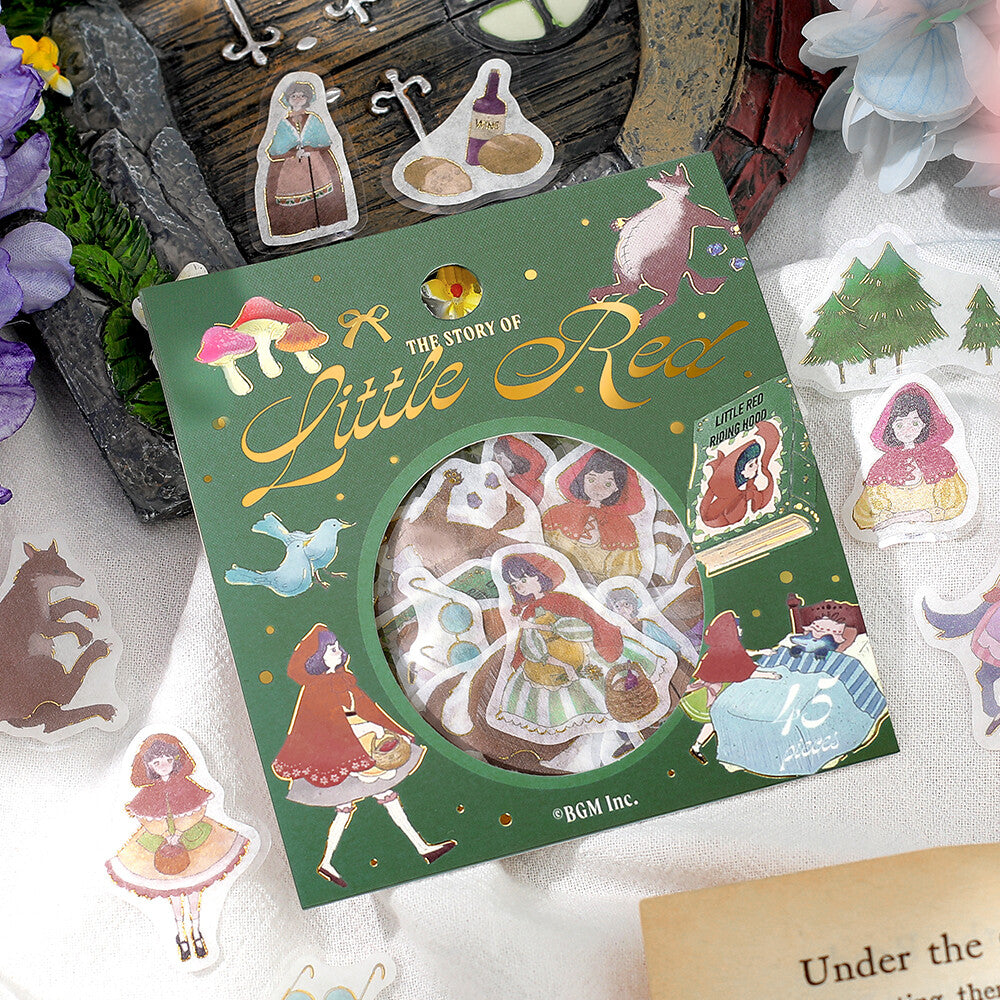 BGM Fairy Tale Foil-stamped Flake Seal - Red Riding Hood - Default Title by Techo Treats Stationery