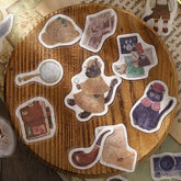BGM Fantasy Shopping Arcade Foil-stamped Washi Flake Seal - Black Cat Detective Agency - Default Title by Techo Treats Stationery