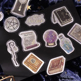 BGM Fantasy Shopping Arcade Foil-stamped Washi Flake Seal - Magic Bookstore - Default Title by Techo Treats Stationery