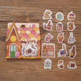 BGM Fantasy Shopping Arcade Foil-stamped Washi Flake Seal - Sweet Cafe - Default Title by Techo Treats Stationery
