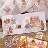 BGM Fantasy Shopping Arcade Foil-stamped Washi Flake Seal - Sweet Cafe - Default Title by Techo Treats Stationery