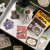 BGM Fantasy Shopping Arcade Foil-stamped Washi Flake Seal - Time Machine Photo Studio - Default Title by Techo Treats Stationery