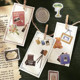 BGM Fantasy Shopping Arcade Foil-stamped Washi Flake Seal - Time Machine Photo Studio - Default Title by Techo Treats Stationery
