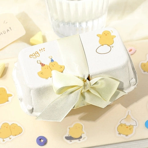 BGM Fluffy Animals Foil-stamped Flake Seal - Chicks and Eggs - Default Title by Techo Treats Stationery