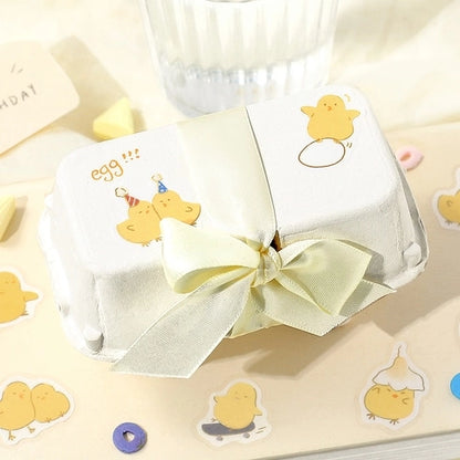BGM Fluffy Animals Foil-stamped Flake Seal - Chicks and Eggs - Default Title by Techo Treats Stationery