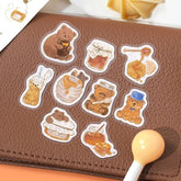 BGM Fluffy Animals Foil-stamped Flake Seal - Honey and Bear - Default Title by Techo Treats Stationery