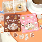BGM Fluffy Animals Foil-stamped Flake Seal - Honey and Bear - Default Title by Techo Treats Stationery