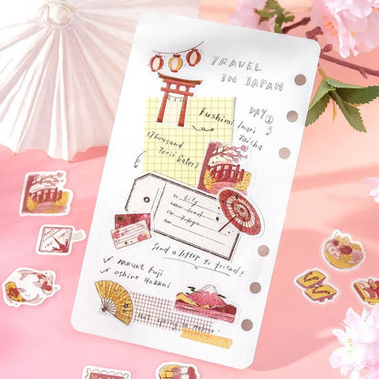 BGM Fragments of a Journey Foil-stamped Flake Seal - To Japan - Default Title by Techo Treats Stationery